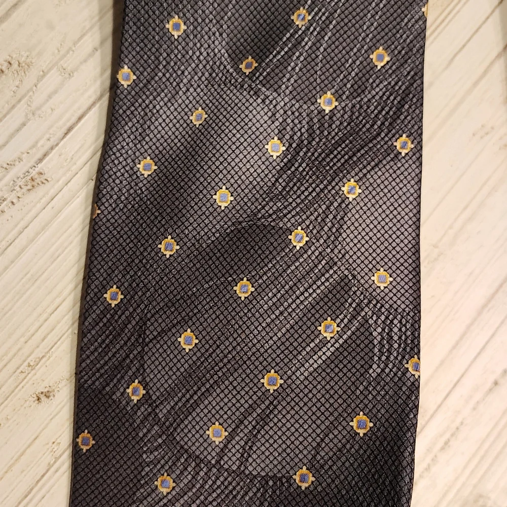 100% Silk Korean Air Ties Set Of 3.  Grey, Red, and Dark Teal Blue.